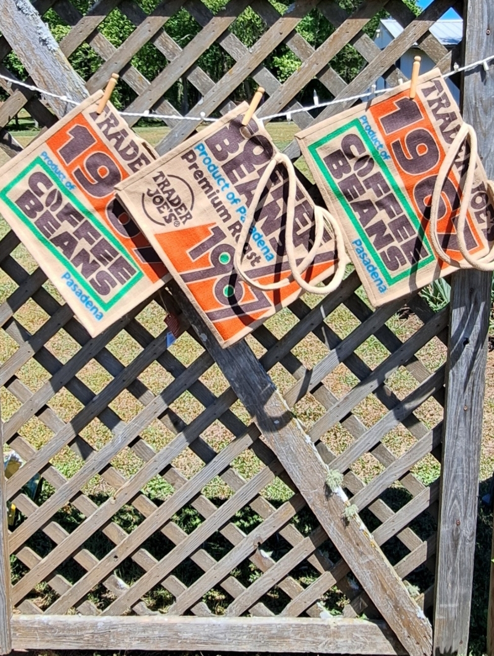 Set of 3!! NWT TRADER JOE'S Vintage STYLE Grocery Bags